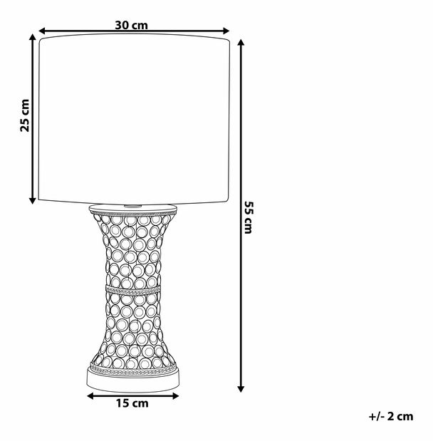 Stolní lampa Laverton (krémově bílá)