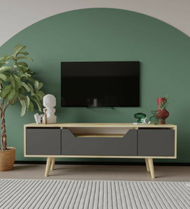 TV skříňka Romia (dub safírový + antracit)
