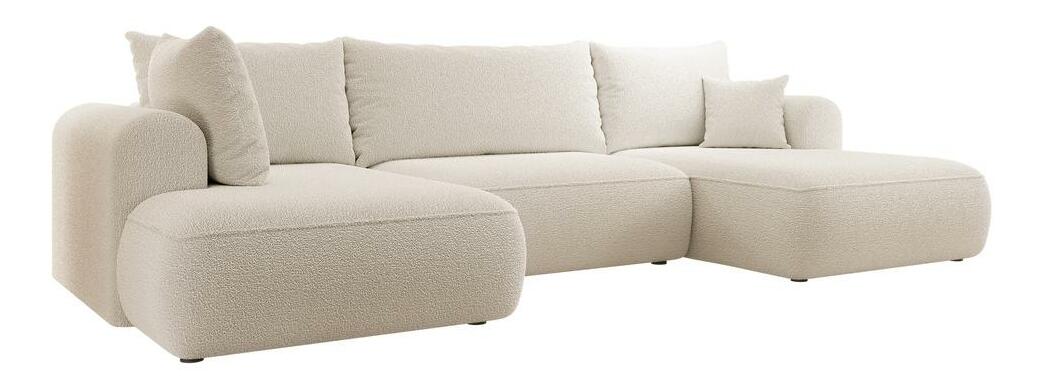 Rohová sedací souprava ve tvaru U Olivo U (L) (béžová + černá)