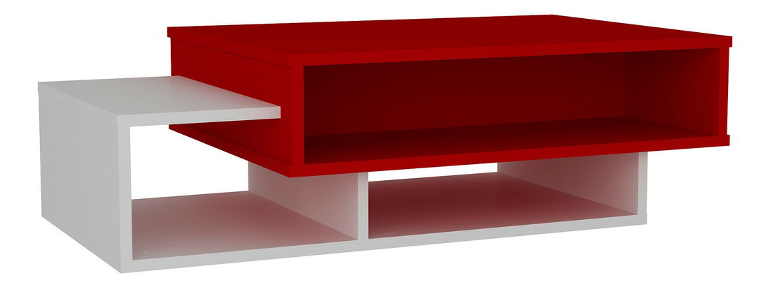 Konferenční stolek Toby (Bílá + Červená) *výprodej