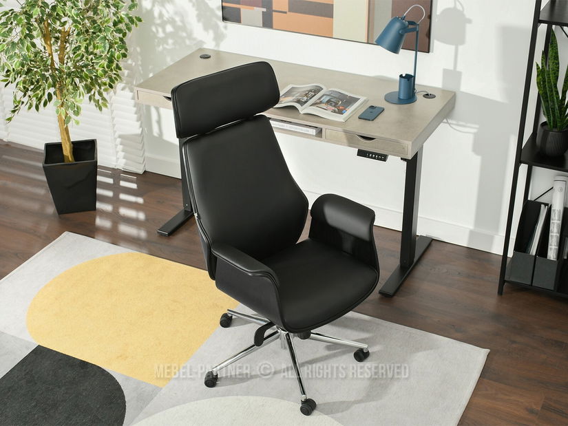 Křeslo Lionel (černá + chromová)