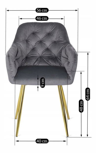 Jídelní židle Respaldar (šedá)