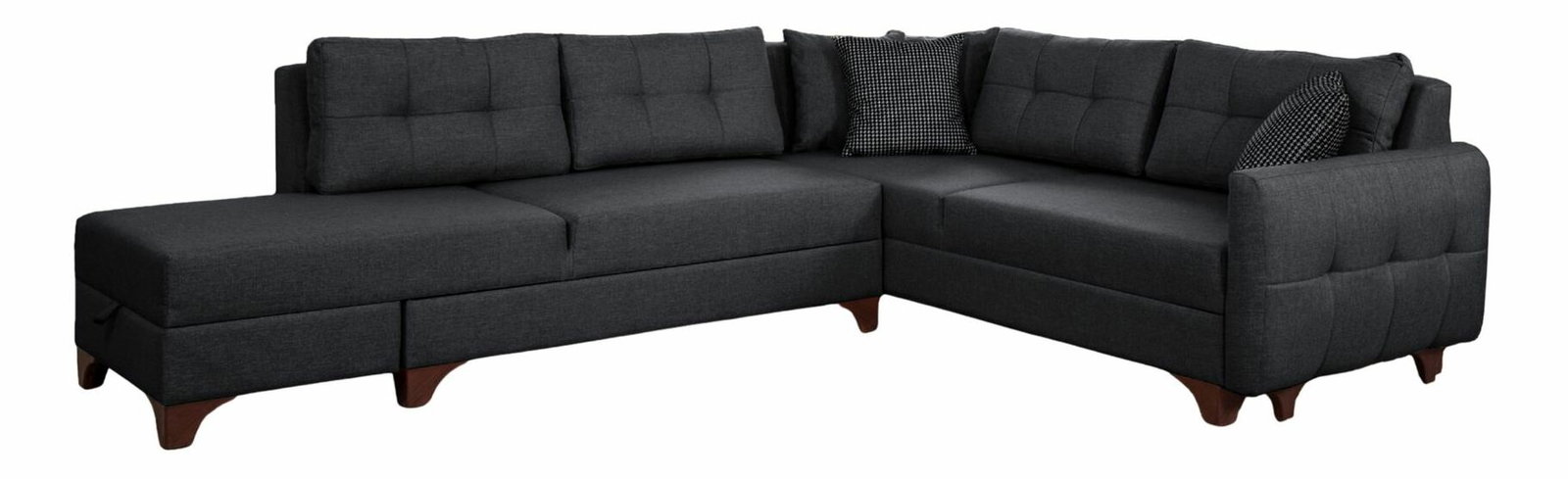 Rohová sedačka Clof (antracit) (P)