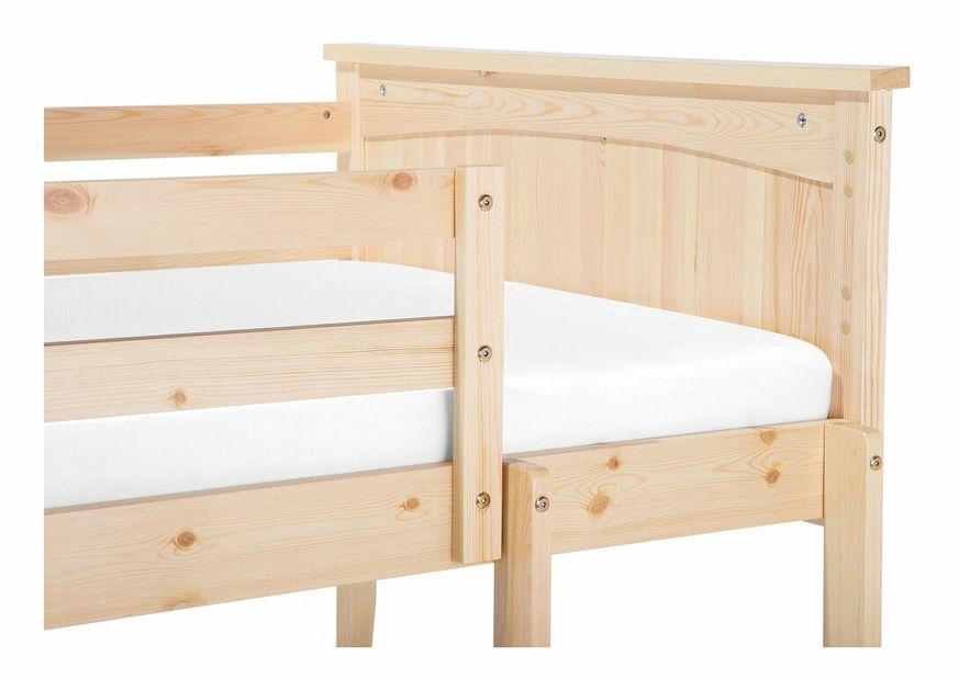 Patrová postel 90 cm Alf (světlé dřevo) (s roštem a úložným prostorem)