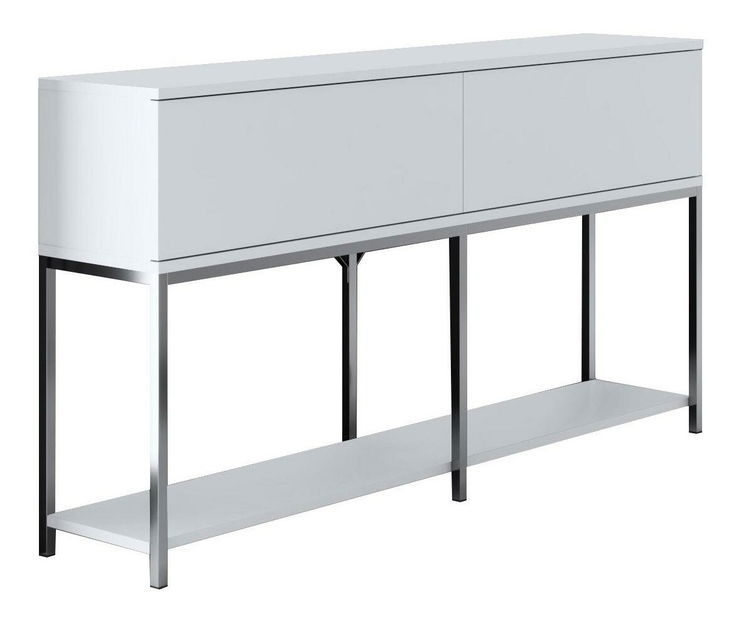 Konzolový stolek Vibubi 1 (bílá + stříbrná) *bazar