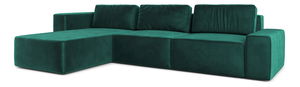 Rohová sedací souprava Berliner (L) (tmavě zelená)