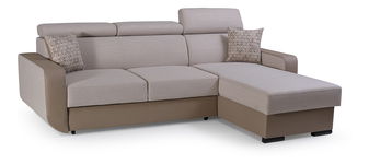 Rohová sedačka Istar (béžová + světle hnědá) (P)