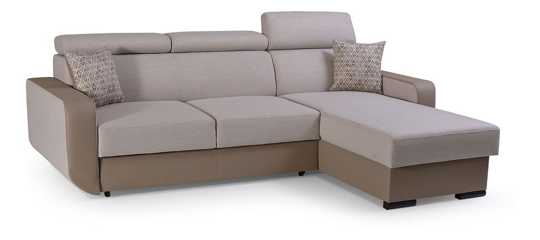 Rohová sedačka Istar (béžová + světle hnědá) (P)