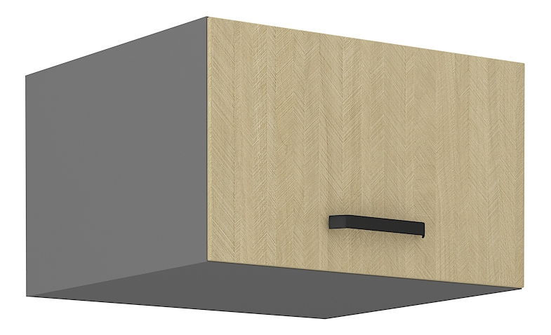 Horní kuchyňská skříňka Scarmi 60 NAGU 36 1F (Antracit + Herringbone scandi)