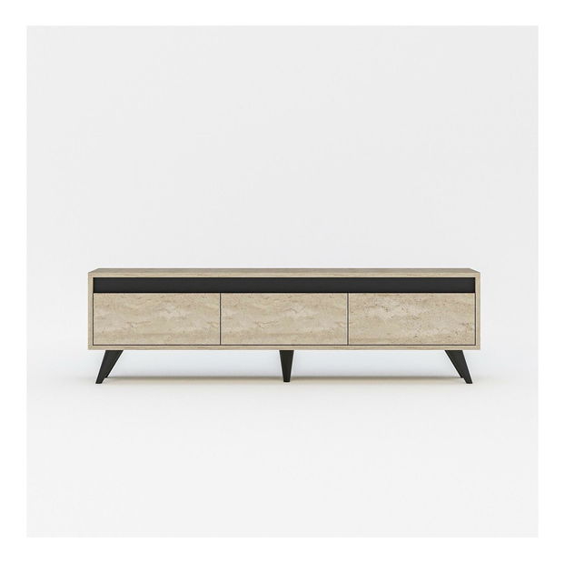 TV stolek/skříňka Central (travertin + antracit)