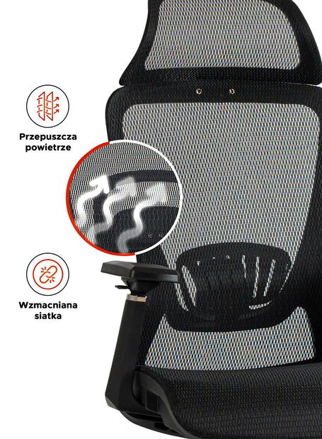 Kancelářské křeslo Legion (černá)