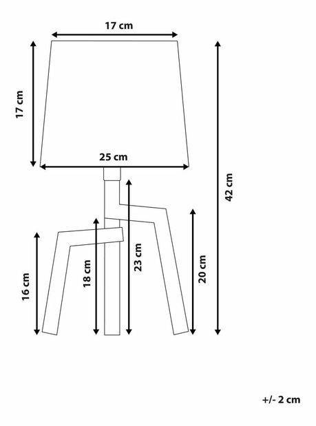 Stolní lampa Natasa (světle hnědá)
