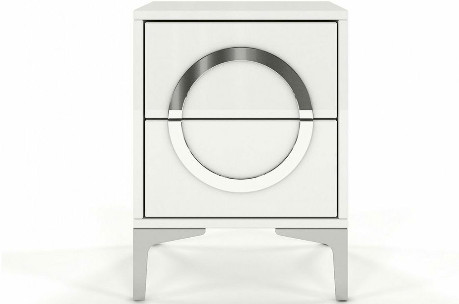 Noční stolek Naturlig Evenna (vysoký lesk bílý)
