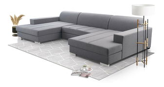 Rohová sedací souprava ve tvaru U Matar U (světle šedá)