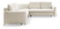 Rohová sedací souprava Loreeen (krémová) (L)