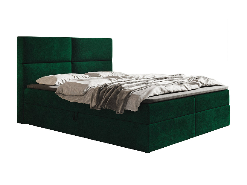 Manželská postel Ivor 160 cm (béžová) (s taštičkovými pružinami a úl. prostorem)