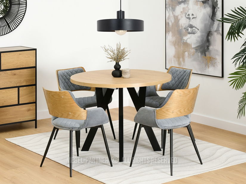 Židle Morgana (dub šedý + černá)