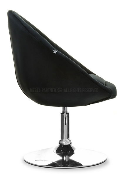 Křeslo Lush 3 (černá + chromová)