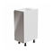Dolní kuchyňská skříňka D30 Aurellia (bílá + lesk šedý) (L)