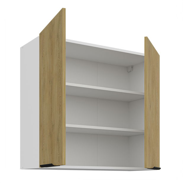 Horní kuchyňská skříňka Carminia 80 G-72 2F (dub cremona + bílá)