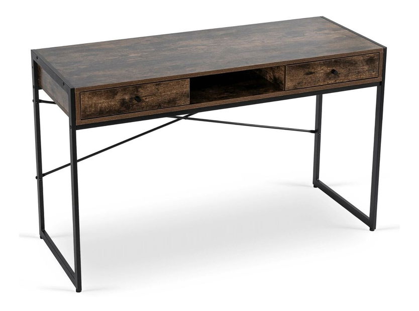 Psací stolek Supuso (hnědá + černá)