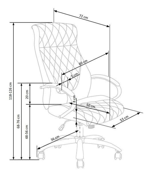 Kancelářská židle Hedy (černá)