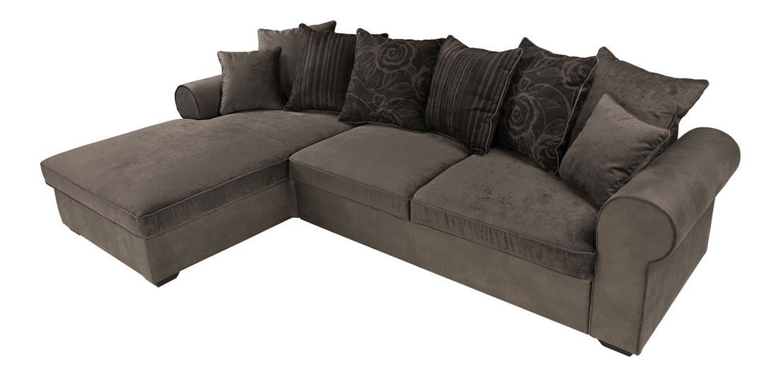 Rohová sedací souprava BRW Canyon Lux 3DL.REC (hnědá) (L)