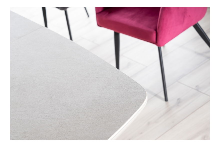 Rozkládací jídelní stůl 160-220 cm Amanda (šedá + šedá) (pro 8 a více osob)