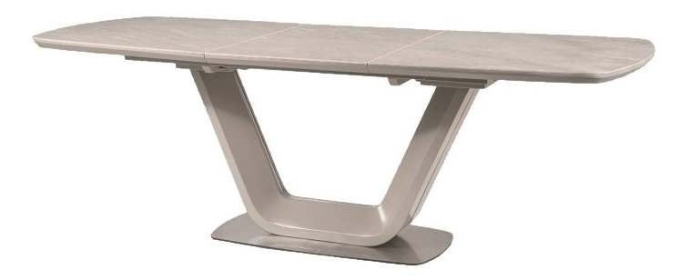 Rozkládací jídelní stůl 160-220 cm Amanda (šedá + šedá) (pro 8 a více osob)