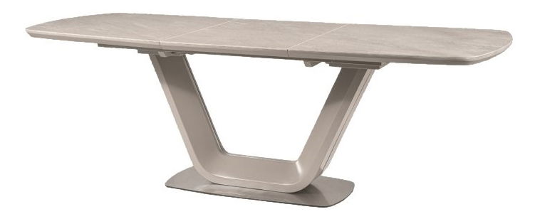 Rozkládací jídelní stůl 160-220 cm Amanda (šedá + šedá) (pro 8 a více osob)