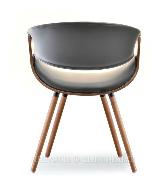 Židle Bjorn K (šedá + ořech)