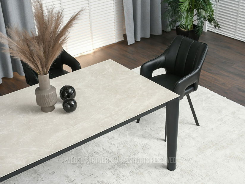 Jídelní stůl Tornado (krémová + černá)