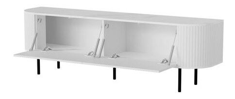 TV skříňka Nerakat (černá + mramor černý)