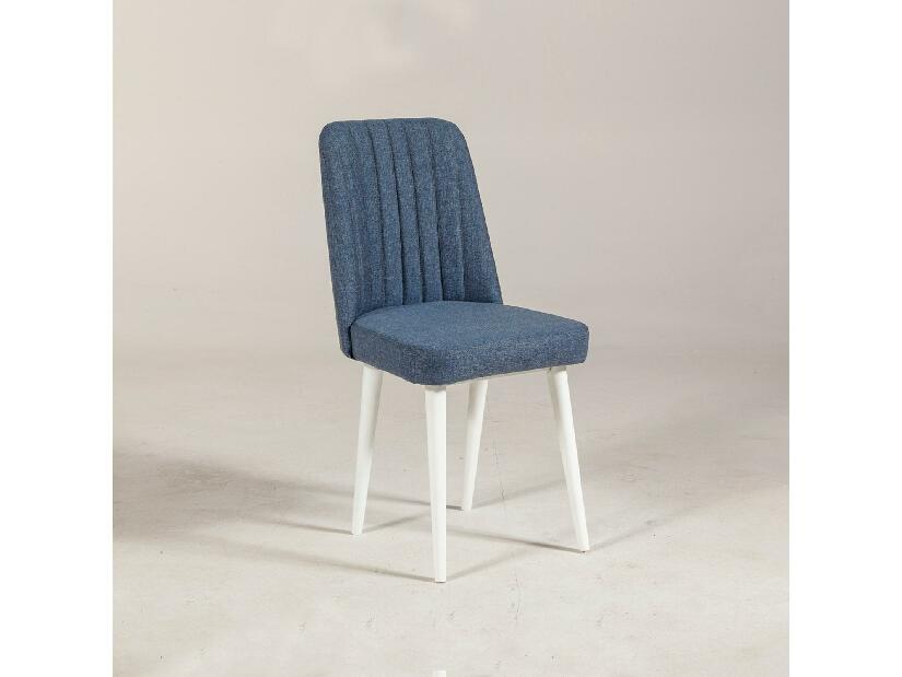  Jídelní židle Nidupo 4 (bílá + tmavě modrá)