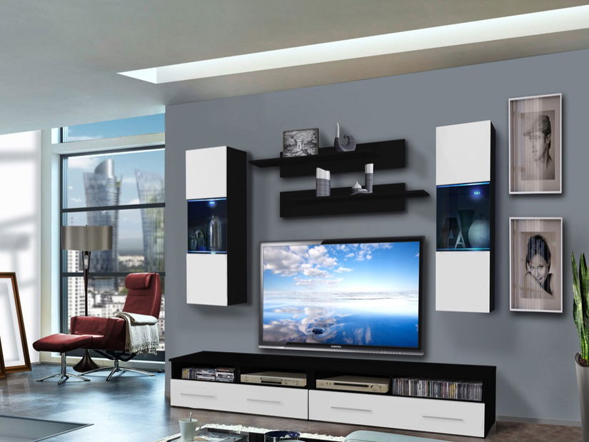 Obývací stěna Clevo 25 ZW CL C2 (s osvětlením)