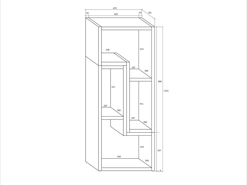 TV stolek Tina bílá