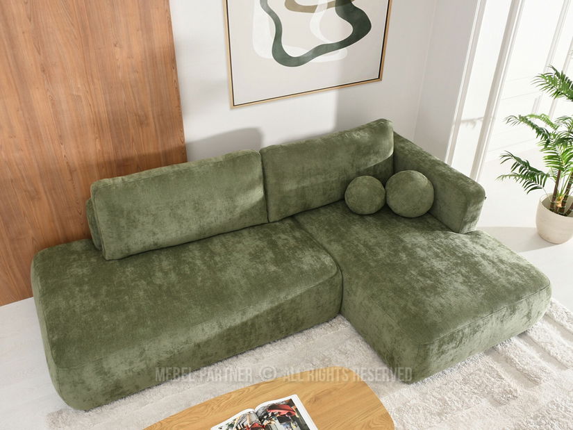 Rohová sedačka Masivos (zelená + černá)