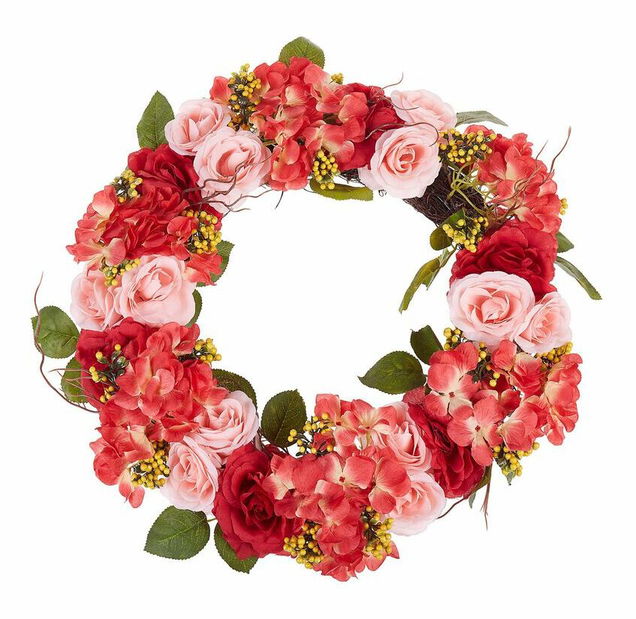 Věnec na dveře ø 50 cm Agiu (červená)