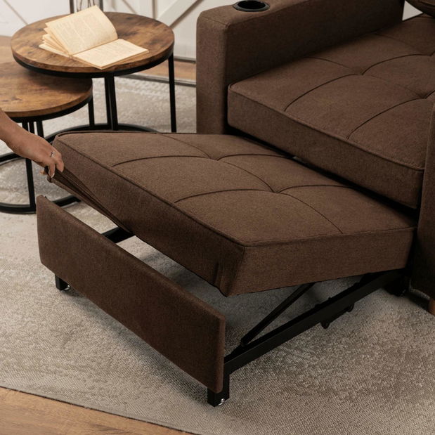 Rozkládací křeslo Suspendida (hnědá)