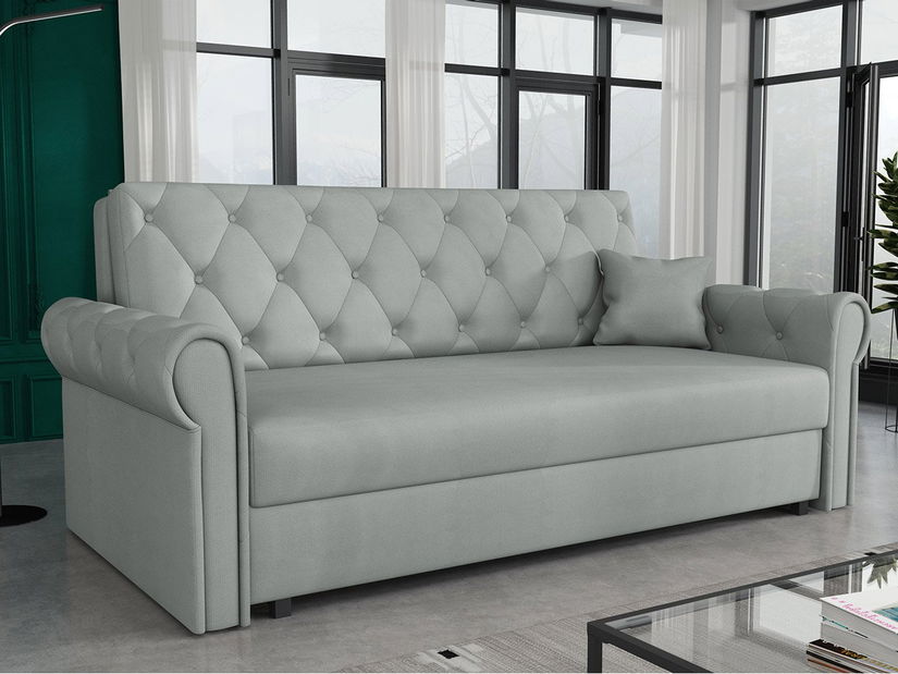 Rozkládací pohovka Carivia Roma IV (šedá) (s úl. prostorem)