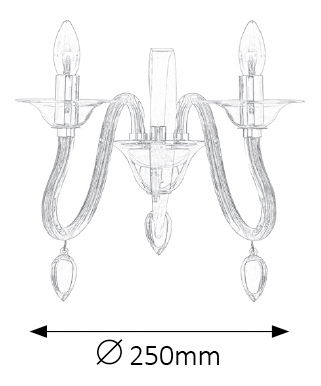 Nástěnné svítidlo Madeleine 7050 (bílá + chromová)