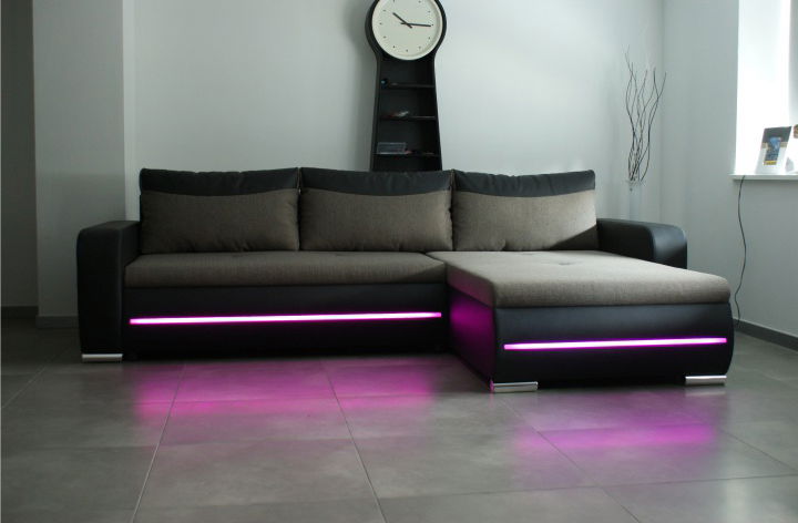 Rohová sedací souprava Kody (P) (s LED osvětlením)