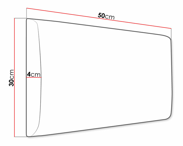 Čalouněný nástěnný panel Pazara 50x30 (ekokůže soft 017 (bílá)