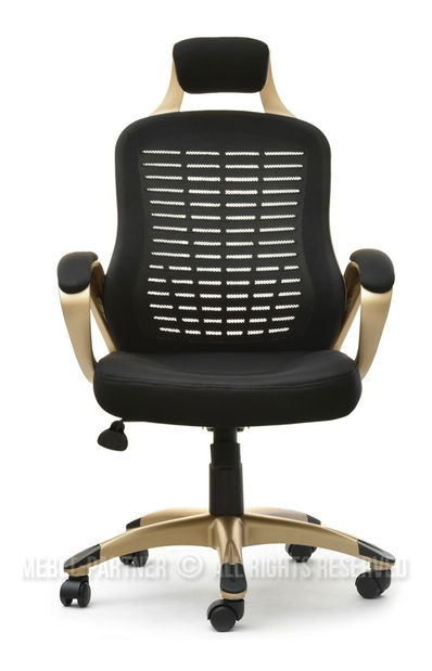 Křeslo Rondoz (zlatá + černá)