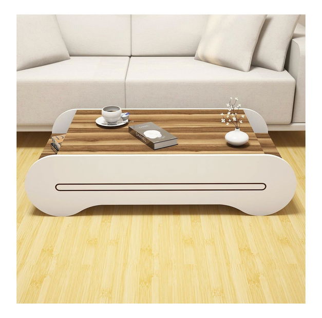 Konferenční stolek Clement (ořech + bílá) *výprodej