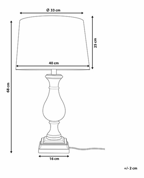 Stolní lampa Trudi (světle hnědá)