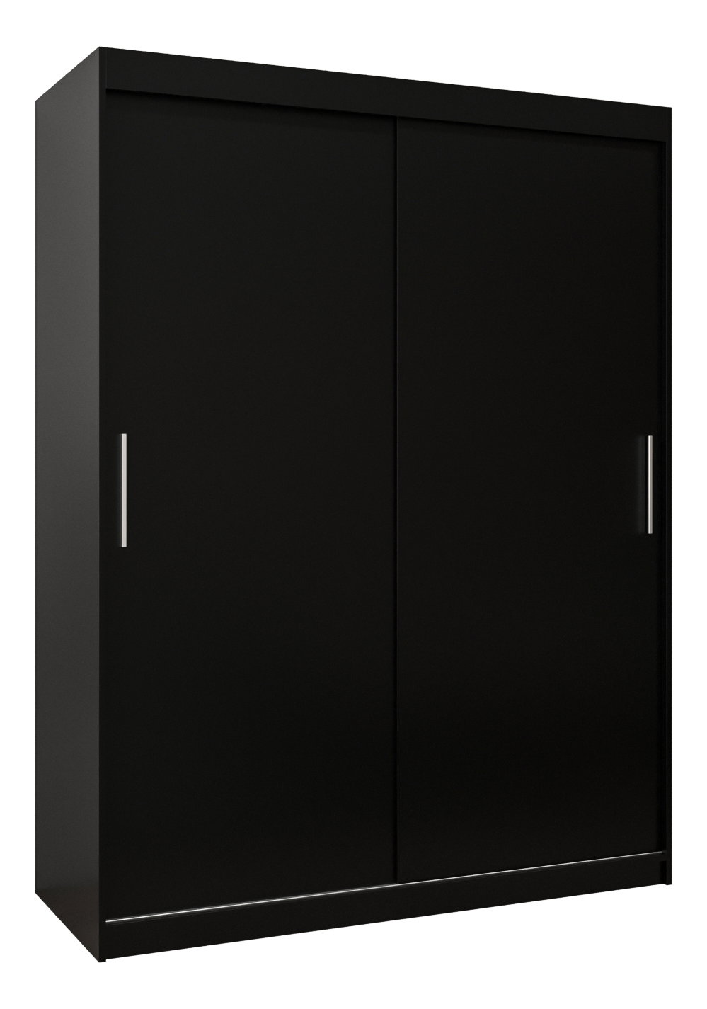 Šatní skříň 150 cm Toki (Černá matná + Černá matná)