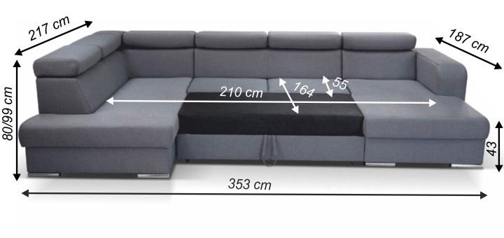 Rohová sedací souprava U Cedar (P)