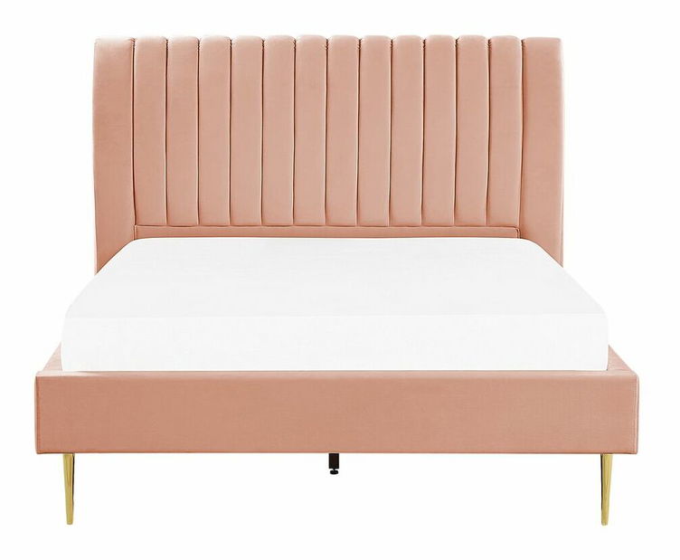 Manželská postel 140 cm Marvik (růžová)