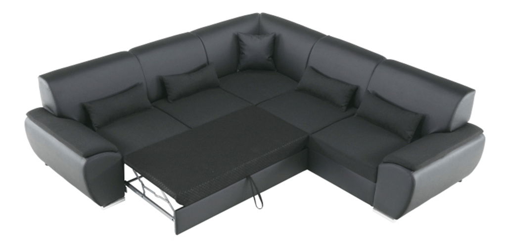 Rohová sedací souprava Emma (černá) (P)